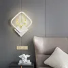 110V 220V Lâmpada de parede conduzida moderna para sala de cabeceira de quarto corredor decoração interior Sconce lima lâmpadas de parede