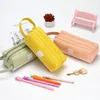 Pencil Case Big Capacity Simple 2 Zipper Double Layers School Pencil Cases for Girls Stationery Pen Bag