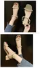 Kleid Schuhe Fee Rock Perle Frauen Sandalen Schnalle Band Alias Frau Hausschuhe Rom Chunky Holz Heels String Bead Sandales2022