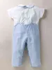 Baby Bow Front Button Back 2 In 1 Jumpsuit SHE