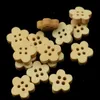 100 stks natuurlijke mix bloem patroon hout knoppen scrapbooking carft voor huisdecoratie partij ornament diy woode jlldso