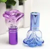2017 Ny mode 100pcs / parti 6ml blomma form glas parfymflaskor tom sprayafter