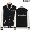 Compton Gothic Font Hip Hop Rap pareja de ropa Hombre Man Boys Full Zip Outumn Winter Fleece Baseball Jackets Ziiart 2012187752369