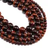 1 Strand Lot 4 6 8 10 12mm Doğal Taş Kaplan Göz Agates Yuvarlak Boncuk Gevşek Spacer Boncuk Takı Yapımı Için DIY Kolye Bilezik H Jlltdk