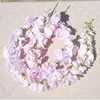 Simulation de fleurs de vigne de glycine allongée unique, décoration de scène pour studio de mariage intérieur et extérieur