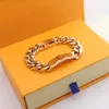 Fashion Designer Love Bracelet Men Women Gold Bracelets Stainless Steel cuban Link Iced out braceletS bracciali Chain Hip-hop High Quality with box