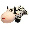 80-120センチ巨大な横になっている牛のぬいぐるみ枕の柔らかいぬいぐるみ動物の牛のぬいぐるみおもちゃのための子供たちカワイイ赤ちゃん人形女の子誕生日ギフトAA220314