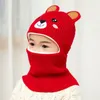 RUHAO Hot Cap child super warm Winter balaclava wool Beanies Knitted Hat and scarf for 3-8 years old girl boy hats Y201024