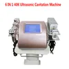 6 IN 1 40K Ultrasonic Cavitation Slimming Machine Lipo Laser Liposuction WeighCt Loss RF Vacumm Radio Frequency Skin Tightening DHL