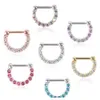 30 stcs nieuwe strass kristal neushoops unisex chirurgisch staal cz septum clicker neusring piercing body sieraden gveyn