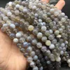 1Strand Lot 4 6 8 10 12 mm Zwarte Natuurlijke stenen Kralen Agates Yoga Spacer Ronde kralen voor sieraden maken DIY -kettingen H JLLEAY