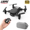 LSRC 2020 Novo Mini Drone 4K 1080P HD Camera WiFi FPV Pressão de Ar Altitude Segure Preto e Cinza Dobrável Quadcopter RC Dron Brinquedo