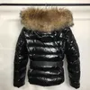 패션 여성 다운 재킷 후드 새시 영국 스타일 100% 너구리 모피 겨울 파카 흰색 오리 다운 코트 블랙 겨울 코트 S-XL