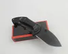 DA33 Kleine Survival Vouwmes 440C Zwart Drop Point Blades Hout + Stalen Handvat met back clip wandelen gereedschap messen