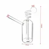 Liten spiral integrerad transparent glas hookah dab rig röka rör olja brännare kruka askfångare bong rök shisha diposable glasrör bubbler tobakskål