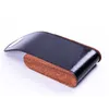 Colorful Portable PU Leather Wood Dry Herb Tobacco Cigarette Smoking Stash Case Innovative Container Box High Quality Shell Lock Catch