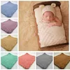 D&J Handmade Acrylic Hand Knitting Soft Baby Photography Blanket Chunky Bump Blankets Newborn Basket Filler Newborn Prop LJ201014