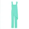 Plus storlek 5xl Women's Fashion High midja Slim Sleeveless Jumpsuits Casual Chiffon Oregelbunden blyertspenna Jumpsuit Rompers T200509