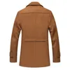 Bolubao Men Winter Wool Wool Coat Men New عالية الجودة صلبة ألوان بسيطة خلطات الصوف البازلاء معطف من الذكور معطف الخندق معطفًا غير رسمي 201126