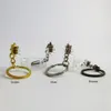 500pcs Key Chain Ring Holder Car Keychain Pendant Jewelry with 2ml cute Transparent glass Cork bottle vial