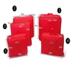 5 st Nylon Mesh Zipper Portable Travel Bagageförvaring Bag Kläder Arrangör Handväska Pouch Suitcase Closet Divider Container T200710