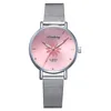 Montre femmes de luxe argent populaire rose cadran fleurs métal dames bracelet montre à quartz dames montre-bracelet nouvelle montre