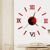 3D Originality Wall Clock Multicolour Roman Numerals Mirror Stereoscopic Paste DIY Home Decor Clocks Modern Style New Arrival 6yya F2