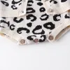 Girl Winter Leopard Abbigliamento lavorato a maglia neonato Knit Romper Cashmere Baby Cardigan Maglione Toddler Tangsuit 201028