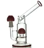 7 pouces champignon filtre verre bong plates-formes pétrolières Dab Rig 14MM joint fumer conduites d'eau turbine percolateur haut ouvert bongs en verre