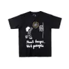 T shirt z krótkim rękawem czarne białe męskie litery cyfrowe wydrukowanie wysokiej jakości koszulki Hip Hop Oversize Tee 5 kolory