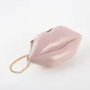 Red Lips Party Evening Bags Rose Pink Acrylic Pearl White Clutches Purses Designer Girls Chain Bags Black Cross Body Bag