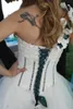 Klänningar vintage spetsapplikation pärlstav älskling halsringning korsett tillbaka skräddarsydd bröllop brud klänning vestido de novia