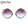 Sonnenbrille QpeClou 2021 Vintage Kleine Raute Frauen Marke Designer Retro Metall Gradienten Sonnenbrille Männer feminino1