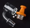 25mm largo largamente solda de quartzo banger prego fumando com girando carb tampão terp pérola para plataformas Dab Bongs