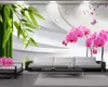 Grüne Bambusblumen 3D-Tapete, Heimdekoration, Wohnzimmer, Schlafzimmer, Wandverkleidung, HD, modernes Wandbild, 3D-Tapete