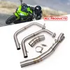 Motorfiets Uitlaat Volledige Systems Header Pipe Front Link Pipe 51mm Slip-on Uitlaat voor Ninja 400 Z400 2020 20201