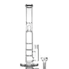 Hookahs 16 inches Heady triple percolater bong 5mm thick glass tube water pipes