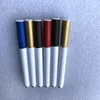 78mm couleur Cigarette forme pelle Cigarette frappeur tuyau fumer main tabac tuyaux tabac à priser renifler tube aluminium chauve-souris