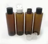 30 x 150ml Amber Pet Shampoo Cream Bottle 150cc Plastkosmetisk behållare 5oz Make up Container Packaging