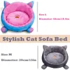Pet Fluffy Cat Bed House Cave Mat Cat House Bed Sofa Nest Soft House for Cats with Kittens Bed for Cats Dog Beds for Small Dogs 201111