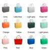 Waterproof Woman Eva Tote Large Shopping Basket Bags Washable Beach Silicone Bogg Bag Purse Eco Jelly Candy Lady Handbags252f