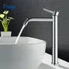 Frapp Hoge Kwaliteit Bad Sink Basin Kraan Badkamer Heet en Koud Water Mixer Tap Badkamer Single Chrome Silver Taps