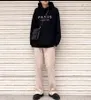 Popularny Paryż Styl Streetwear's Black Mens Hoodie Survêtements De Marque Wall Hommes Designer Kobiety Bluzy Damskie Bluzy Człowiek Odzież