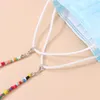 Lureen Anti-Lost Colored Beads Face Mask Lanyards for Girls Non-Slip Glasskedjor Kordsträngar Solglasögon Remmen Nackbandet smycken2690