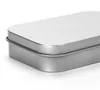 Rectangular Hinged Metal Storage Box Container with Lid,Multipurpose Portable Small Tin Boxes Empty Containers XB