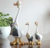 Desenhos Animados Imitação Duck Objetos Decorativos Casa Jardim Pátio Decoração Resina Animal Cor Pintura Artesanato