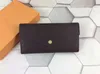 Klassiska standard damer plånbok rutig checkerboard mönster mode läder långa plånbok blixtlåsväska multicolor myntpåse kort 271g
