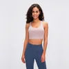 L2026 Seksi Çapraz Kayış Tankı Kadın Spor Sutyeni Yoga Kıyafetleri Klasik Bayan Iç Çamaşırı Moda Koşu Çıkarılabilir Bardaklar Ile Spor Yelek Tops