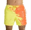 Plaj şortları erkek büyülü renk değişim yüzme trunks yaz mayo mayo şortu hızlı kuru