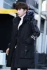 겨울 재킷 남자 따뜻한 파카 남자 캐주얼 긴 outwear 후드 모피 칼라 재킷 패션 프린트 코트 파카 고품질 201126